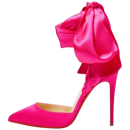 hot pink bow sandal heels