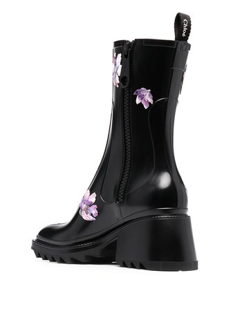 Chloé Betty rain boots black CHC21S239N1 - Farfetch