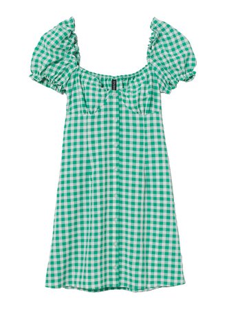 green gingham dress checker