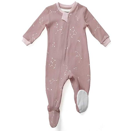 Amazon.com: ZippyJamz Organic Baby Footed Sleeper Pajamas with Inseam Zipper for Quicker and Easier Diaper Changes: Clothing