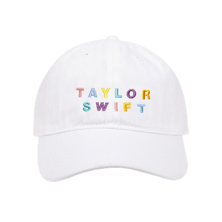 White Cap with Multicolor Embroidery – Taylor Swift Official Store