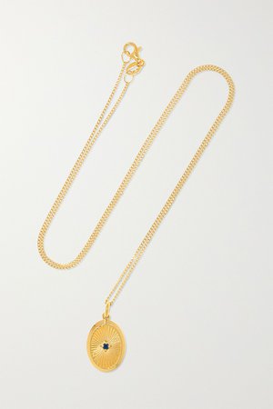 Gold Inez gold-plated sapphire necklace | Meadowlark | NET-A-PORTER