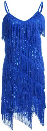 Amazon.com: Anna-Kaci Womens Fringe Sequin Strap Backless 1920s Flapper Party Mini Dress: Clothing