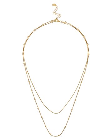 Argento Vivo Layered Snake And Ball Chain Necklace | INTERMIX®