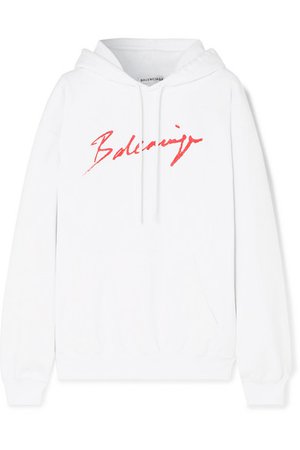 Balenciaga | Sweat à capuche en jersey de coton imprimé | NET-A-PORTER.COM