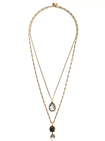 Alexander McQueen Double Chain Drop Necklace - Farfetch