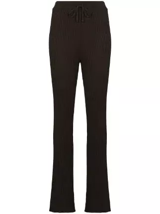Shop Marques'Almeida knitted flared ribbed trousers with Express Delivery - FARFETCH