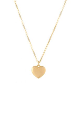 love heart gold necklace