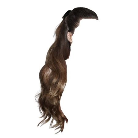long wavy brown hair half up half down ponytail black bow hairstyle