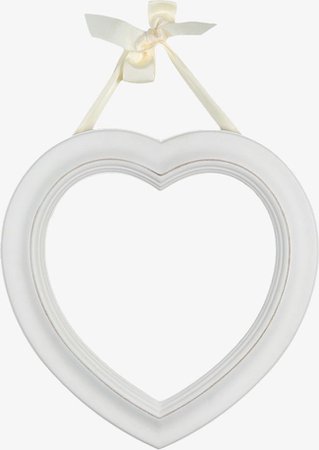 white heart frame