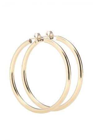Buy Loren Stewart Medium Thick Gold Tube Hoop Earrings Online