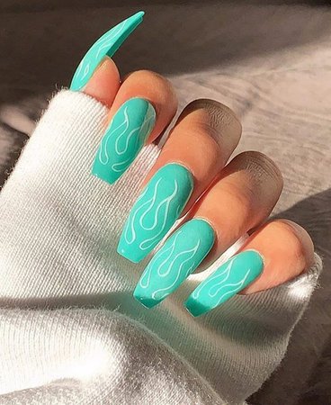 teal nails instagram - Google Search