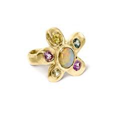 millie savage gold daisy ring