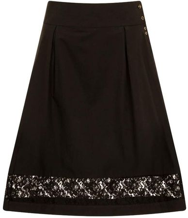 Sophie Cameron Davies Black Cotton Skirt