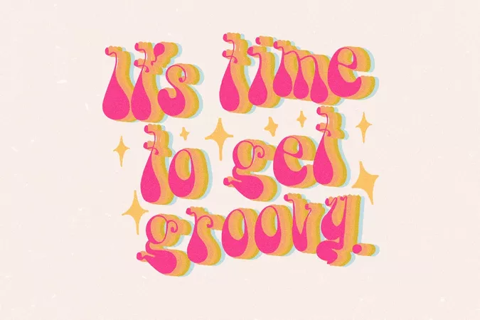 Psychedelic Groove Retro Font | Creative Market