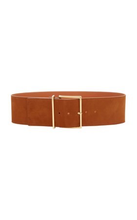 M'O Exclusive Wide Nubuck Leather Waist Belt by Maison Boinet | Moda Operandi