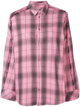 checked flannel blouse