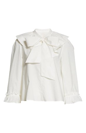 Ted Baker London Samala Bow Front Cotton Blouse | Nordstrom