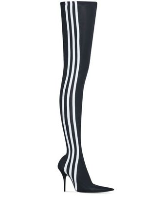 Balenciaga x Adidas Knife 110mm thigh-length Boots - Farfetch