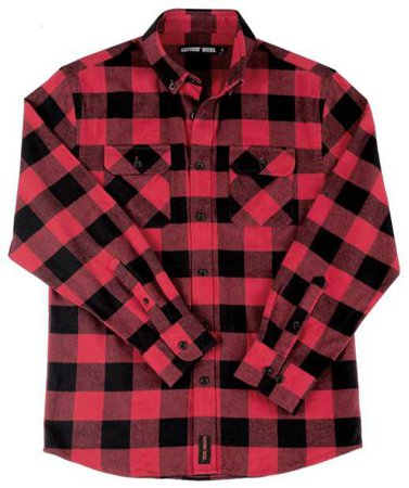 black and red plaid flannel shirt