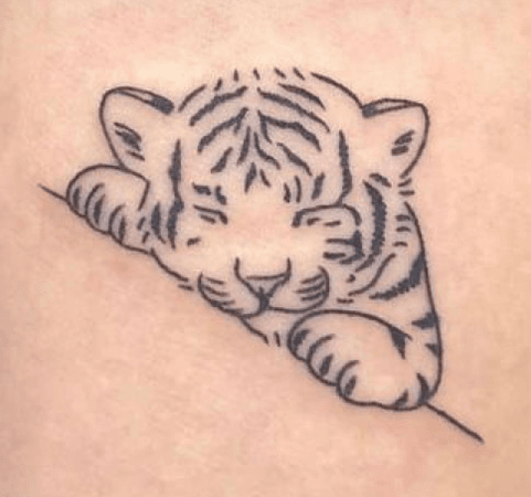 Tiger Tattoo, cupcake, candle, tiger, baby, HD wallpaper | Peakpx