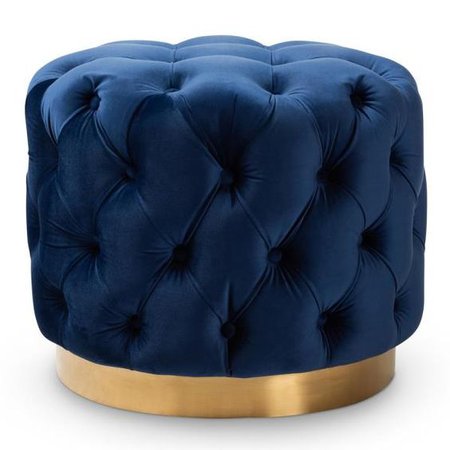 blue gold stool tufted