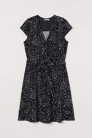 Patterned Dress - Black