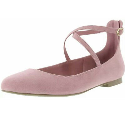 Christian Siriano Women's Annalise Dress Flat Flats Baked Pink Faux Suede