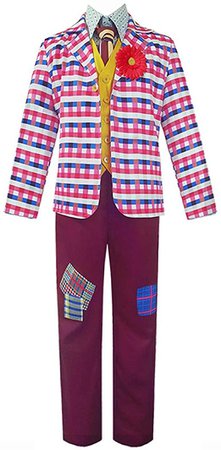 Amazon.com: KCKSHOP Men's Halloween Clown Role Play Suit Checks Multicolor Costume 2019 Cosplay Party Outfit: Clothing