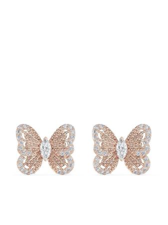 De Beers Jewellers 18kt Rose Gold Portraits Of Nature Butterfly Diamond Stud Earrings - Farfetch