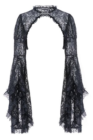 BW040 Gothic black lace cape with big sleeves – Gothlolibeauty