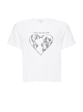 White Short Sleeve Love Me Better Printed T-Shirt | Miss Selfridge