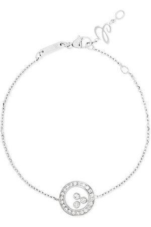 Chopard | Happy Diamonds 18-karat white gold diamond bracelet | NET-A-PORTER.COM