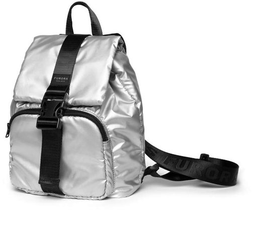 FURORA SUBTERA - Silver Mini Puffer Backpack