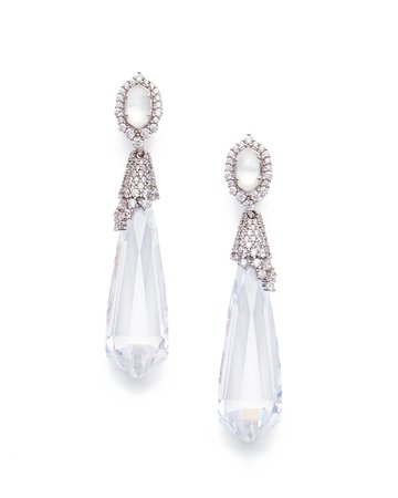 Faye Silver Statement Earrings | Kendra Scott Bridal Jewelry