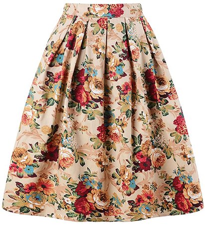Taydey A-Line Pleated Vintage Skirts