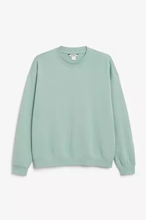 Loose-fit sweater - Dusty turquoise - Monki WW