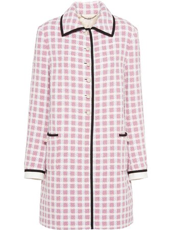 Miu Miu Straight Fit Tweed Coat Ss20 | Farfetch.com