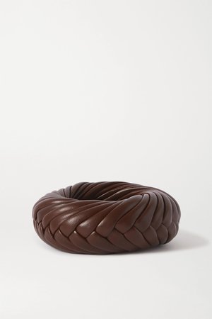 Brown Woven leather cuff | Bottega Veneta | NET-A-PORTER