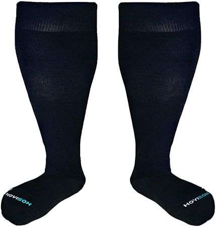 Amazon.com: HOYISOX Big and Tall Compression Socks 20-30 mmHg, Comfortable Knee High Socks for Men and Women : Clothing, Shoes & Jewelry