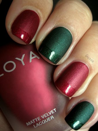 one green one red nails - Google Search
