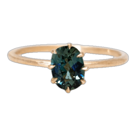Engagement Ring, Sapphire Engagement Ring, Teal Sapphire, Peacock Sapphire, Oval Engagement Ring, Australian
