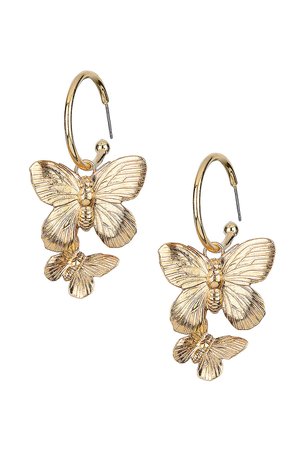Jennifer Behr Brynn Hoop Earrings in Gold | FWRD