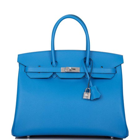 Hermes Bleu Zanzibar Epsom Birkin 35cm Palladium Hardware – Madison Avenue Couture