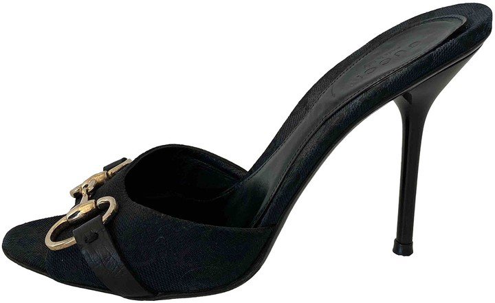 Marmont Black Leather Sandals