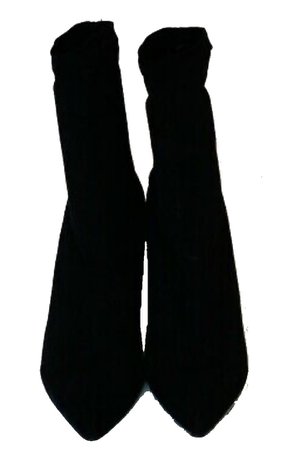 Stylenanda black pull on pointed sock boots