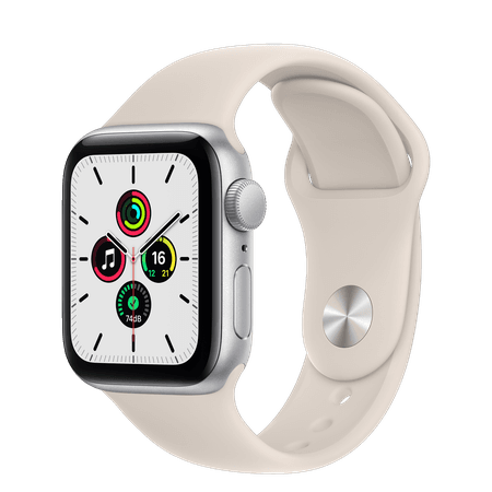 Apple Watch Silver Aluminium Case with Sport Band Starlight