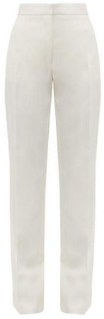 Harborough Tailored Wool Trousers - Womens - White
