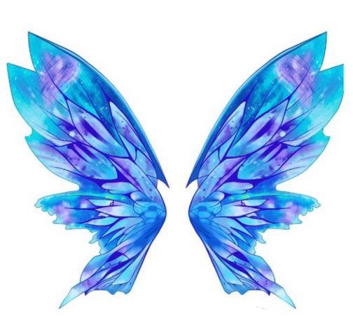blue fairy wings