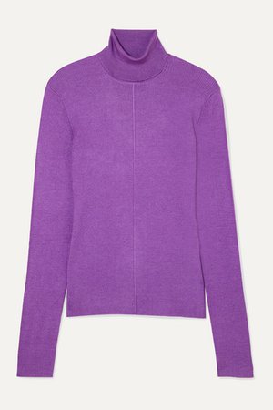 Sally LaPointe | Ribbed cashmere and silk-blend turtleneck sweater | NET-A-PORTER.COM